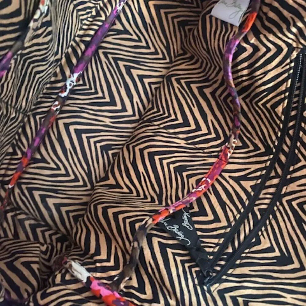 Vera Bradley Pink/Purple/Orange Floral turn lock satchel